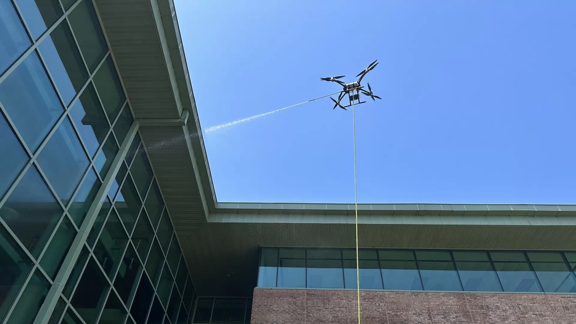 Drone Pressure Washing Background