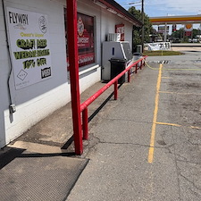 Retail Building Cleaned Using Drone Pressure Washing in Maumelle, AR 3