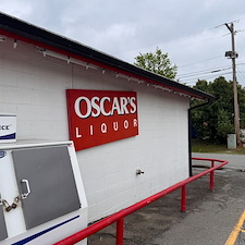 Retail Building Cleaned Using Drone Pressure Washing in Maumelle, AR 6